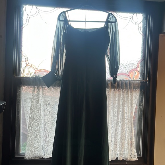 Feel the Romance Emerald Green Off-the-Shoulder Maxi Dress - Picture 5 of 5